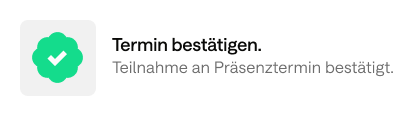 Termin bestätigen